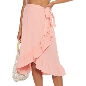 Eberjey BRAND NEW with tags wrap beach coverup sarong skirt Nomad Roxanna Ruffl